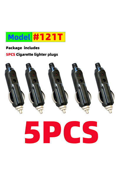 Choice 5 قطع من مقابس ولاعة سجائر السيارة 12 فولت/24 فولت 240 واط 20 أمبير، م...