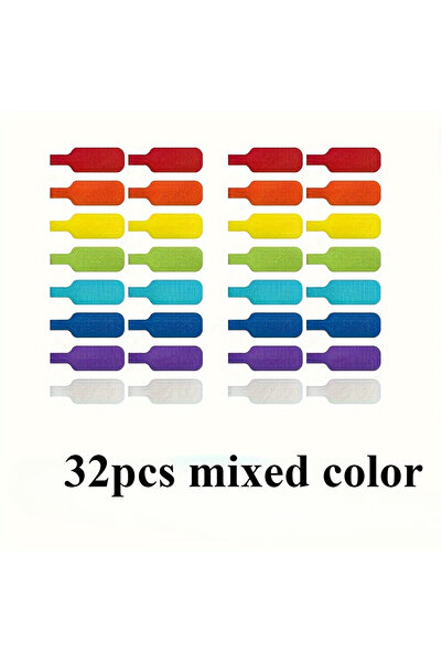 Choice 32 قطعة من أربطة الكابلات الملونة ذات الألوان المتنوعة، قابلة للكتابة ...