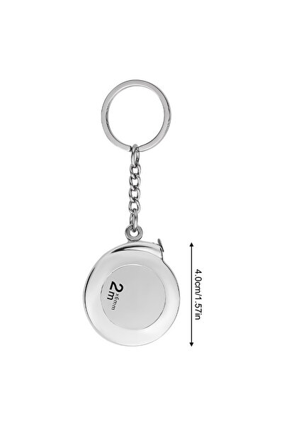 Choice1 شريط قياس صغير فضي بطول 2 متر، قابل للسحب، مصنوع من الفولاذ الطري، بت...