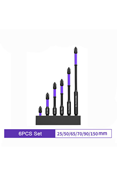 Choice مجموعة رؤوس مفكات من 6 قطع، رؤوس مغناطيسية، مصنوعة من فولاذ سبيكة D1، ...