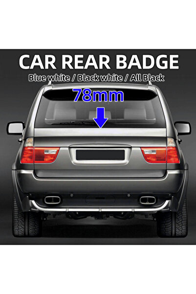 Choice شعار سيارة أسود وأبيض 78 مم، قطعة واحدة، 78 مم، 51141970248، شعار صندو...