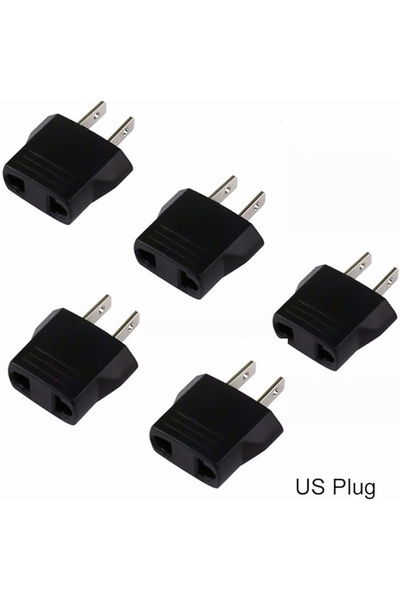 Choice US 5pcs 5pcs/2pcs/1pc EU To US Travel Power Adapter 2 pins Plug Adapte...