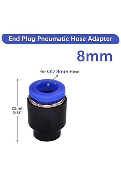 Choice3 8mm 5 Pcs Pneumatic Connector Quick Plug Plastic Plug Pipe Plug PPF 4...
