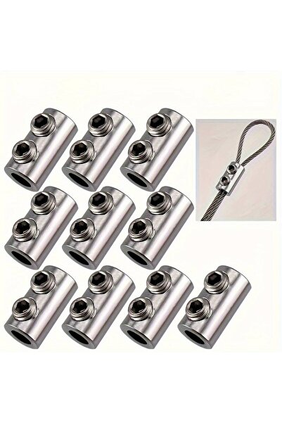 Choice 10pcs Adjustable Stainless Steel Wire Rope Lock Clamps - Self-Locking ...
