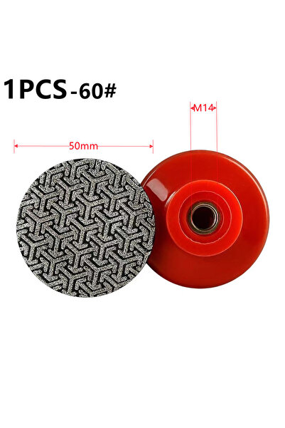 Choice4 وسادات تلميع ماسية مطلية بالكهرباء، حبيبات 60، مقاس 2 بوصة (50 مم)، خ...