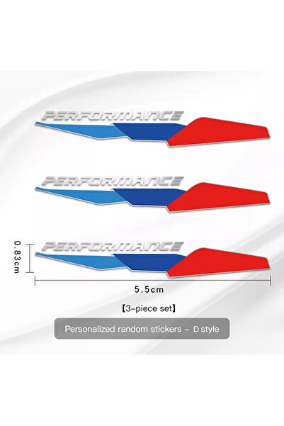 Choice D - 3 قطع من ملصقات معدنية للسيارات، شعار الأداء، شارة تزيينية لسيارات...