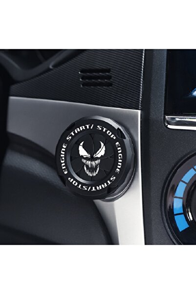 Choice Black Car Ignition Switch Cover One-touch Start Button Rotating Protec...