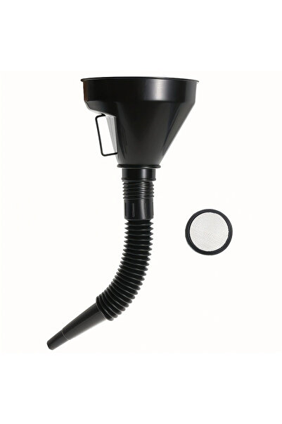 Choice قمع وقود أسود محمول متعدد الوظائف للسيارات والدراجات النارية، فوهة طوي...