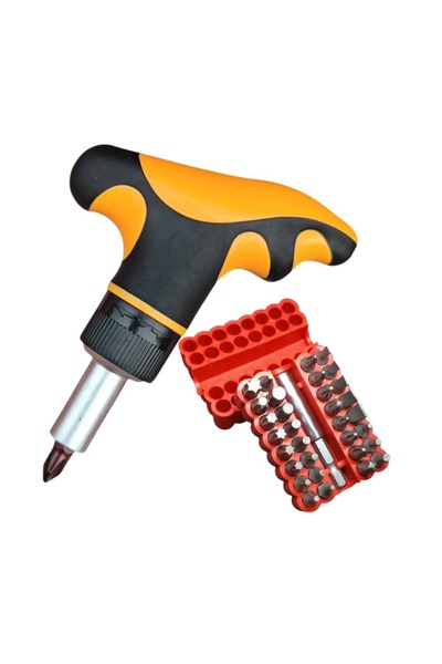 Choice مجموعة أدوات مكونة من 34 قطعة، تتضمن مفك براغي على شكل حرف T بـ 72 سنً...