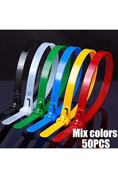 Choice6 MixColor50PCS 50PCS/100PCS Self-Lking Nylon Cord Ties Reusable Secure...