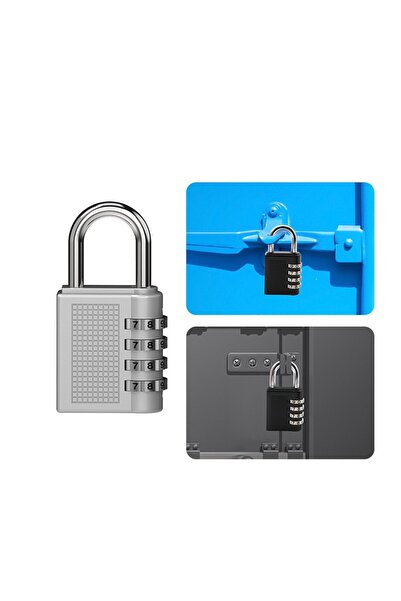 Choice قفل أحمر برقم سري، قفل برقم سري مكون من 4 أرقام، قفل خارجي مقاوم للماء...