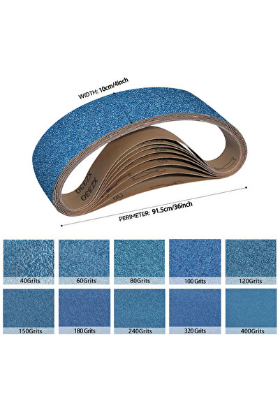 Choice مجموعة من 3 أحزمة صنفرة 80 حبيبة، مقاس 4 × 36 بوصة، ورق صنفرة أكسيد ال...