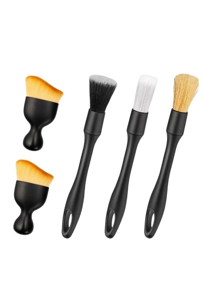 choice2 مجموعة فرش تنظيف السيارات من 5 قطع، تتضمن 4-5 قطع، لتنظيف فتحات مكيف ...