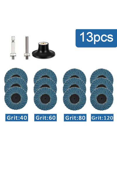 Choice1 أقراص صنفرة صغيرة من الزركونيا مقاس 50 مم، 13 قطعة، 2 بوصة، قابلة للت...