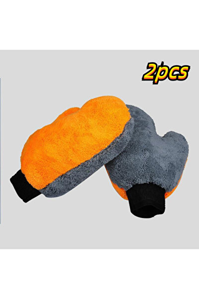 Choice Orange Gray-2pcs 1/2pcs Double-sided Waterproof Coral Velvet Car Washi...