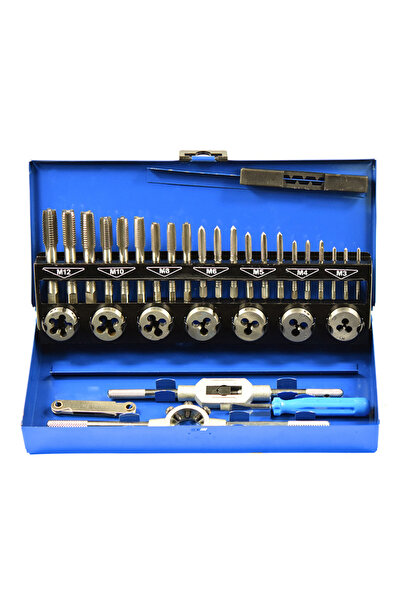 Choice مجموعة أدوات لولبة يدوية مترية مكونة من 32 قطعة / أداة لولبة يدوية من ...