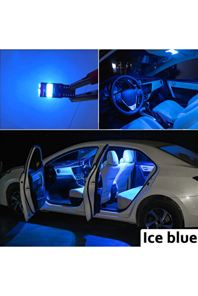 Choice 8000K Ice Blue 11Pcs LED Interior Vanity Mirror Light Kit Map Dome Lam...
