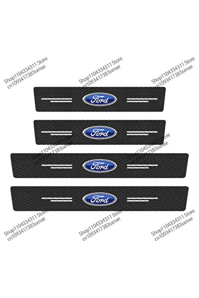 Choice1 4Pcs Ford 4/8Pcs Carbon Fiber Car Door Threshold Protective Sticker F...