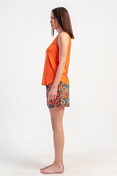 OBJE Women's Orange Sleeveless Top