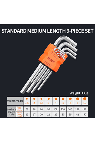 Choice6 مجموعة مفاتيح توركس ستار ذات رأس مسطح B مكونة من 9 قطع، تتضمن مفاتيح ...