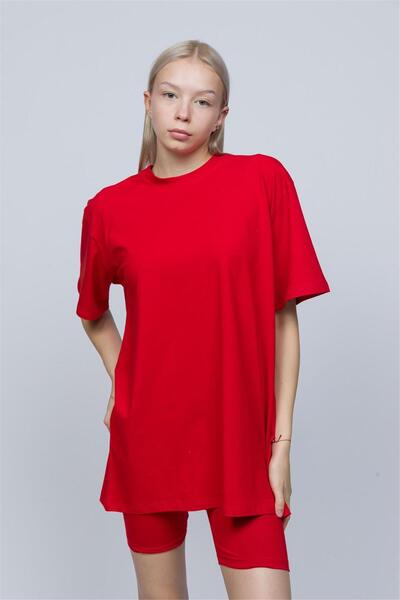 OBJE Women's Red Oversize T-shirt