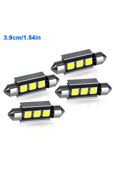 Choice5 4 قطع 39 مم، 2/4/6/10 قطع، مصابيح إضاءة قراءة LED بيضاء 12 فولت، مقاس...