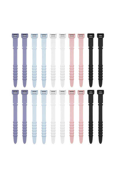 Choice 20pcs Mixed Silicone Phone Data Cable Winder For Mouse Headphone Charg...