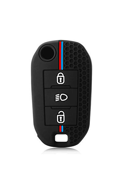 Choice غطاء مفتاح قابل للطي مصنوع من السيليكون لسيارات بيجو 208 2008 301 308 ...