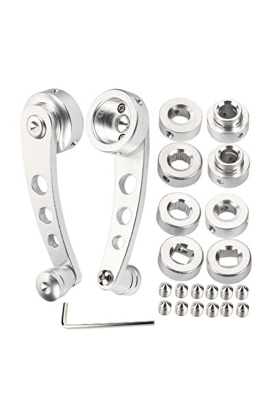 choice2 مقبض نافذة فضي مكون من قطعتين للسيارات الكلاسيكية، مصنوع من سبيكة معد...