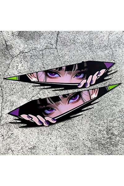 Choice ملصقات عيون أنمي للسيارات اليابانية (JDM) مقاومة للماء، مقاس 20 × 5 سم...