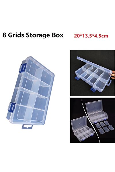 Choice صندوق تخزين الأدوات قابل للتعديل 8 شبكات مقصورة صندوق تخزين بلاستيكي ح...