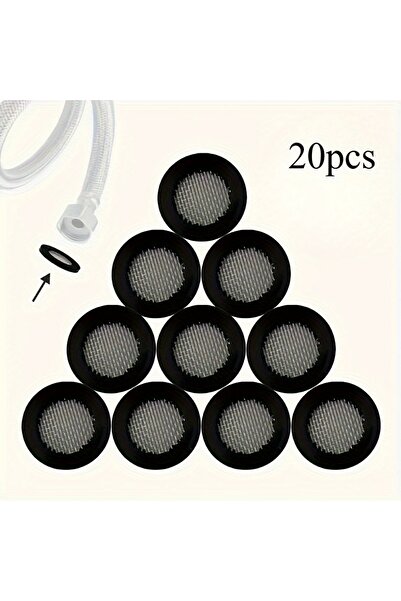 Choice مجموعة من 20 قطعة من حلقات فلتر صنبور بلاستيكية مع شبكة من الفولاذ الم...