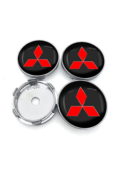 Mitsubishi 4 قطع من أغطية مركزية لعجلات السيارة، أغطية جنوط العجلات، زينة لسي...