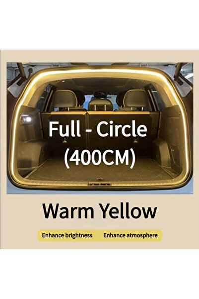 Choice شريط إضاءة LED أصفر بطول 400 سم لصندوق السيارة، شريط إضاءة مرن من مادة...