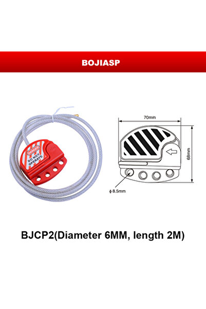 Choice قفل كابل قابل للتعديل BJCP2، قفل أمان عالمي للصمامات، قفل LOTO، قفل أم...