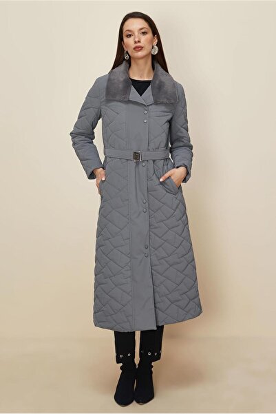 Alvina Belted Quilted Coat 90634