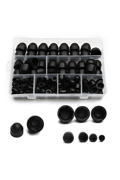 Choice مجموعة أغطية صواميل نايلون مكونة من 145 قطعة - أغطية سداسية مقببة M4/M...