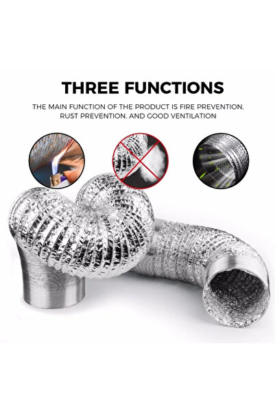 Choice أنبوب تهوية من رقائق الألومنيوم المشفرة، قابل للتمديد، 110 × 3 أمتار، ...