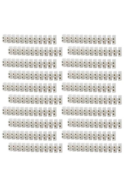 Choice 20pcs 20pack Terminal Block White Screw Terminal Connector Dual Row El...