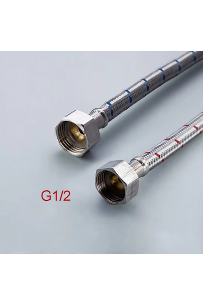 Choice ٥٠ سم، مقاسات G1-2، G1/2، G3/8، G9/16، زوج واحد من أنابيب السباكة المر...