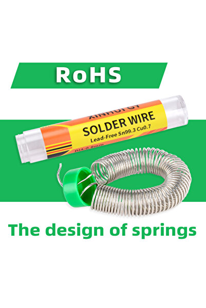 Choice سلك لحام خالٍ من الرصاص 0.8 مم، 6.5 غرام، قلم قصدير 0.8/0.8 مم، مكواة ...