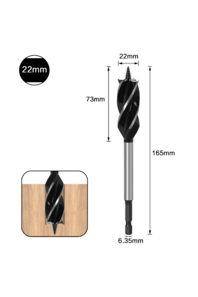 Choice4 مثقاب سداسي الساق بقطر 22 مم، مدعوم بأربعة فتحات، مزود بآلية فتح أبوا...