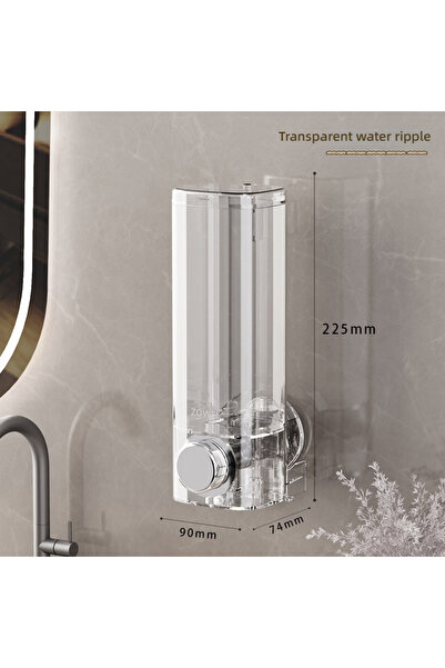 Choice موزع صابون سائل شفاف جديد سعة 450 مل، يُثبت على الحائط، ملحقات حمام، ع...