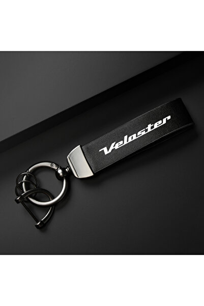 Choice3 سلسلة مفاتيح جلدية سوداء فاخرة بتصميم حدوة حصان، إكسسوارات سيارة هيون...