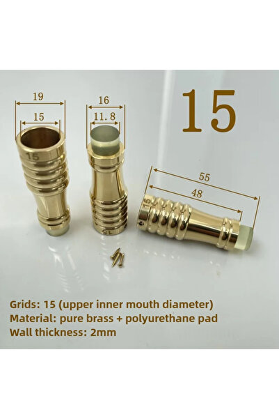 Choice 1PCS 15mm 1PCS Brass Cane Crutch Tip with Anti-Skid 12mm-26mm for Hiki...