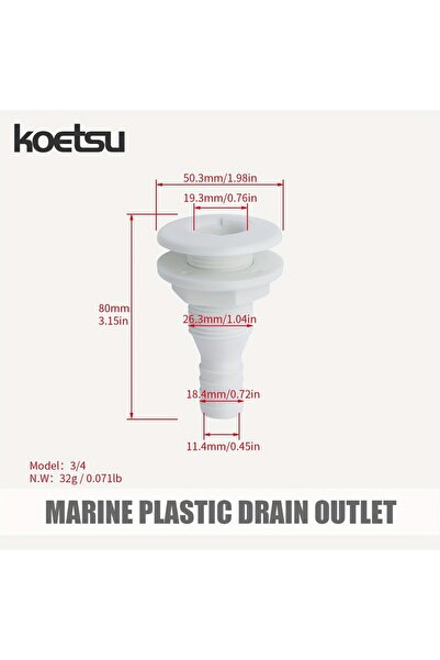 Choice أنبوب تصريف مياه بلاستيكي بحري من جولد كويتسو، أبيض اللون، مناسب للحما...