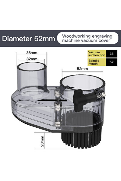 Choice غطاء تنظيف الغبار من يوفولي بقطر 52 مم، مصنوع بتقنية CNC، مناسب لسلسلة...