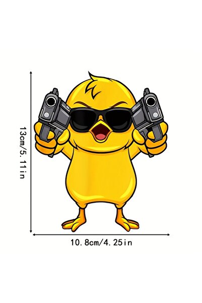 Choice ملصق سيارة واحد على شكل بطة صفراء من بيوبيو، مقاس 12.95 سم، شخصية كرتو...
