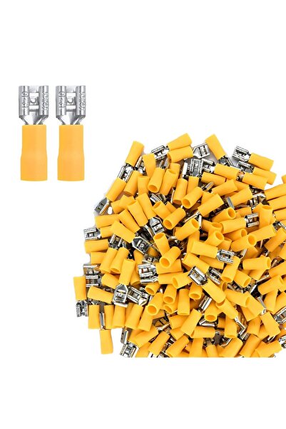 choice2 50pcs-Yellow 50pcs Female Vinyl Insulated Spade Connector 22-16 16-14...