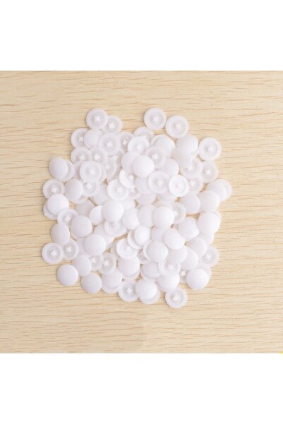 choice2 100pcs white 100 Pcs Plastic Nuts Bolts Covers Exterior Protective Ca...
